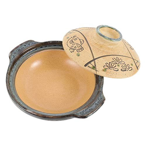 KICHOUSE Cazuela De Cerámica Olla Caliente Coreana Wok Japonés Ollas Coreanas Para Cocinar Olla Caliente De Arcilla Olla De Barro Para Cocinar Olla De Cazuela Japonesa Olla De Estofado De