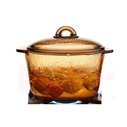 Sopa de vidrio Olla transparente Olla de alta temperatura Hogar Fuego Vidrio cocido al vapor Pote de ámbar Alto Borosilicato