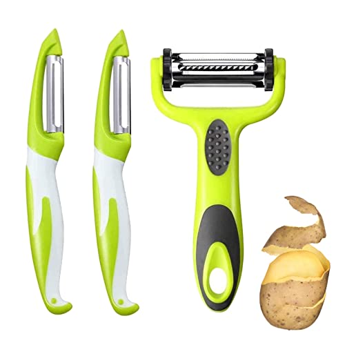 3 En 1 Multifunción Y Pelador, 3 Piezas Pelador De Patatas, Pelador De Vegetales Frutas, Pelador Profesional, Peladora De Patata Y Verdura De Fruta, Pelador De Patatas Y Verduras, Pelador Patata