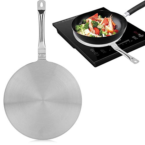 Placa Adaptadora de Inducción Universal, Haofy Disco Adaptador de Placa de Difusión de Calor de Acero Inoxidable, Difusores de Calor para Cocina de Inducción, Sartenes de Vidrio, Ollas Cerámica 24 cm