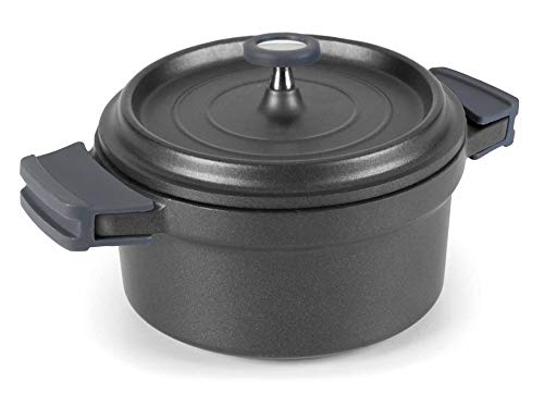 Lacor - 25929 - Cacerola Con Tapa Aluminio Fundido 28cm - Negro