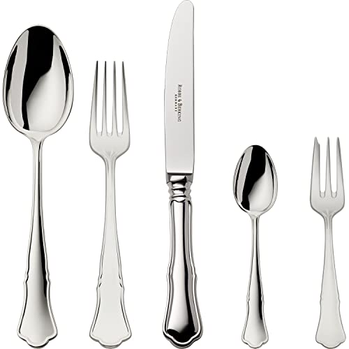 Robbe & Berking Alt-Chippendale 5 pzas. Cubiertos de menú (Plata de Ley 925)