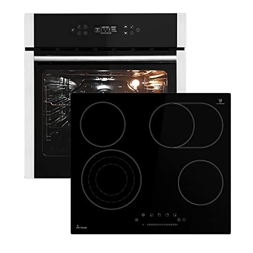 Conjunto: 60cm Horno electrico empotrable EB8313ED + 59cm Placa vitrocermica CH85903RL / Función Pizza/Parrilla/Aire circulante/Aire caliente/Temporizador automático / SET8313CH859