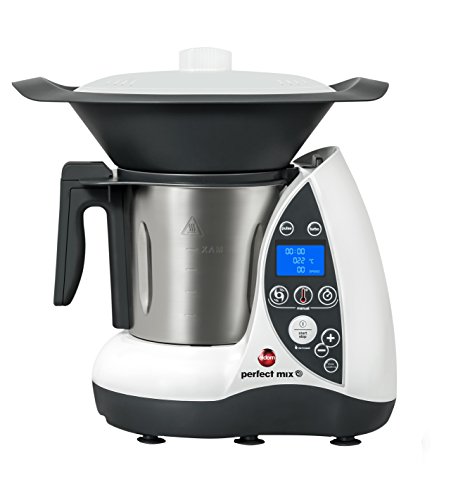 Eldom Perfect Mix MFC2000- Robot de cocina : ligero, 12 velocidades, slowcooking, turbo, amasa, fríe, muele, cocina, tritura, y mezcla, capacidad de 2 litros