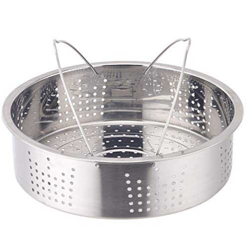Cabilock Cestillo Olla Express Pescado de Olla Vaporizadora de Inoxidable con Separador de Cables Vaporizadora Apilable Insertar Sartenes en Olla para Albóndigas 1 Accesorios Vaporera
