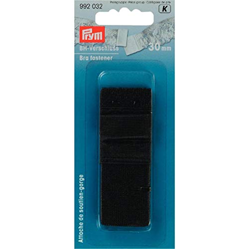 Prym Bra Fastener, Poliéster, Black, 30 mm, schwarz, 1 Stück