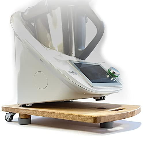 STAFECO® Tabla deslizante para la tabla deslizante Thermomix TM5 TM6 para mover sin esfuerzo y soporte seguro (100% natural)