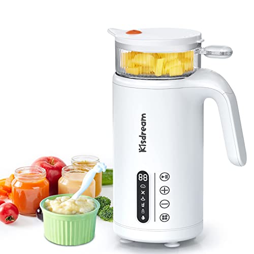 Robot de Cocina Procesador de Alimentos Multifunción 6 en 1 Cocción al Vapor Batidora Trituradora Vaporizadora de Alimentos para Bebés Autolimpieza Sin BPA Acero Inoxidable 304