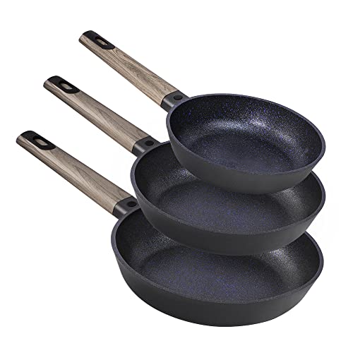 Cecotec Set de Sartenes Polka Excellence 20-24-28 Bucket Set Force. Diámetro 20-24-28 cm, Aluminio Fundido, Revestimiento Antiadherente, Apta para todo tipo de Cocinas y Lavavajillas