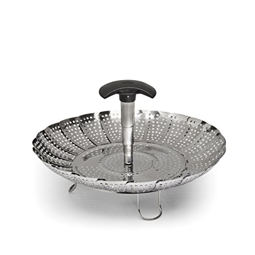 OXO Good Grips – Vaporera para olla Pop-Up (aparece y desaparece) con cesta, ideal para cocinar al vapor