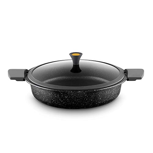 Castey - Cacerola Baja Vulcano Inducción 22 cm Con Tapadera