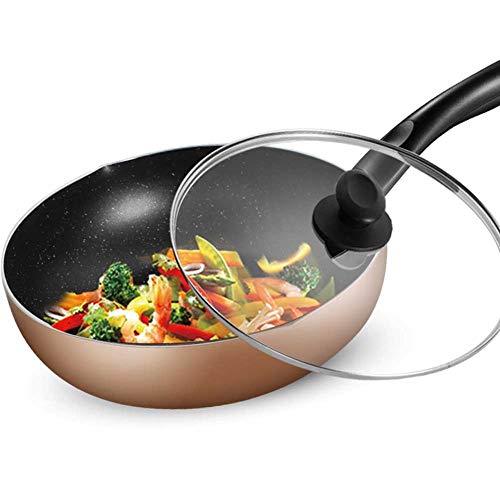 WJJ Wok Antiadherente Wok, Sartén Antiadherente Hogar Wok Cocina De Inducción Antiadherente Pan Cocina De Gas Adecuados For Cocinar Pan Especial, Aleación De Aluminio, Los 28CM Wok Induccion
