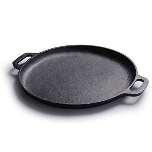 OQHAIR Sartén de hierro fundido, sartén de doble oreja Sartén para panqueques vintage Sartén antiadherente Sartén para freír