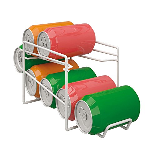 Metaltex Dispensador para Botes, Blanco, Metal, 18 x 33 x 15 cm