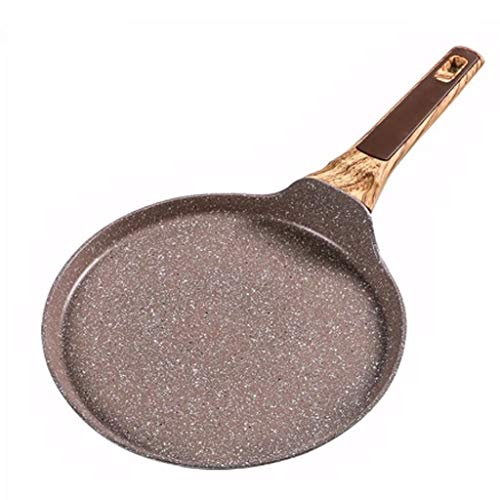 OQHAIR Sartén antiadherente de piedra médica de 24 cm, 26 cm Torta de capas Torta Panqueque Crepe Maker Plancha Plancha Desayuno Tortilla Sartenes para hornear (Size : 24cm) (26cm)