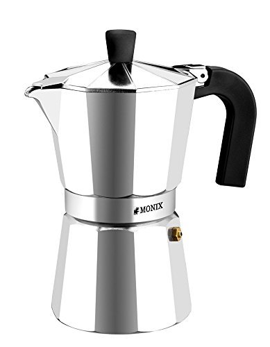 Monix M620009 Cafetera, Aluminio, Plata, 9 tazas