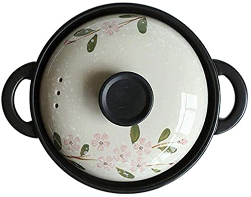 ZHEYANG Cazuelas de Barro Cazuelas Induccion Barro Cazuela de Arcilla Olla cazuela de cerámica: Resistencia al Calor y al frío, Mejora la nutrición y es Deliciosa, Duradera y fácil de Limpiar