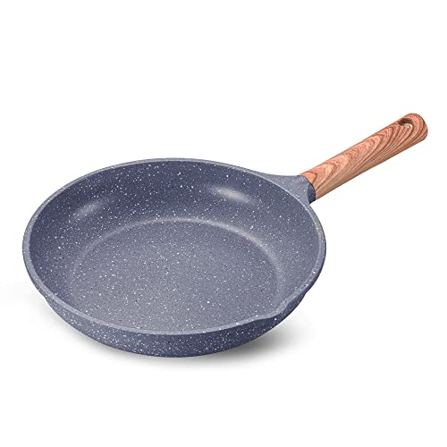 La Moustache - Sartén de Aluminio Fundido Ø 22 cm, Revestimiento de Titanio, Antiadherente y sin PFOA, Todo Tipo de Cocinas - Inducción - Gas - Placa Eléctrica - Vitrocerámica (Bourdie)