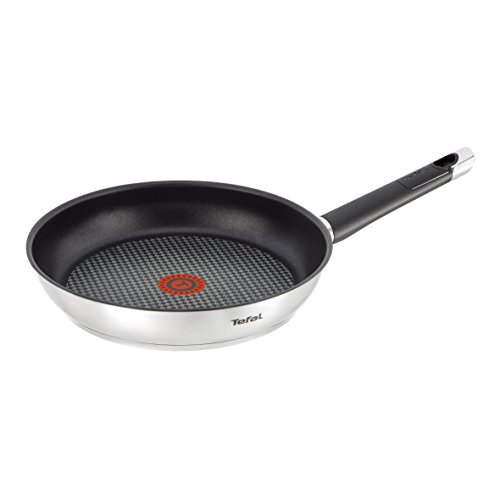 Tefal Emotion - Sartén de Aluminio de 28 cm, Antiadherente Titanium Extra, Exterior Resistente en Acero, para Todo Tipo de Cocinas Incluido Inducción