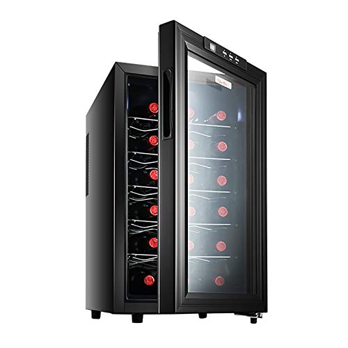 CLING Refrigerador de Vino Refrigerador Compresor de 18 Botellas Refrigerador de Vino Tinto Encimera Bodegas Independientes Viento frío sin Escarcha Bajo Nivel de Ruido para Home Bar