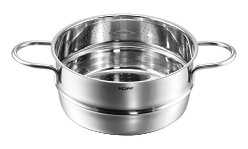 KOPF Inserto de cocina al vapor Josie, Ø 20 cm, altura 9,5 cm, acero inoxidable