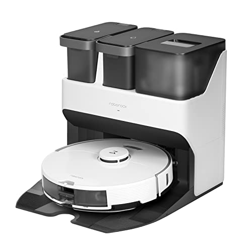 roborock S7 Pro Ultra Robot Aspirador y Fregasuelos 5100 Pa con Estación de Vaciado Autovaciado/Rellenado/Limpieza de La Fregona, Aspirador Robot Conectado Alexa/App (Actualización S7)