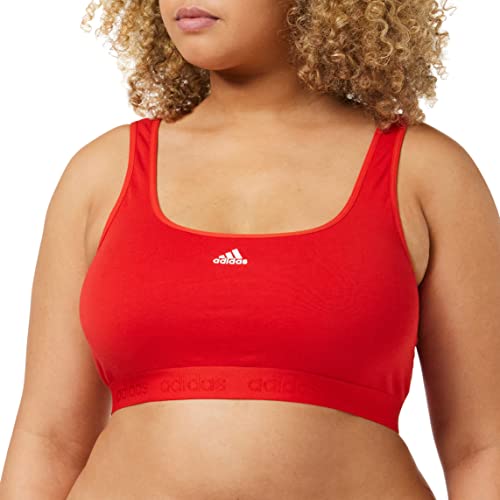 adidas Crop Bra, Sujetador Estilo Corsé para Mujer, Rojo, XS