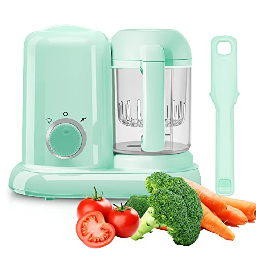 HyAdierTech Robot de Cocina Bebé, 4 en 1 Procesador de Alimentos Bebes, Máquina De Molinos Para Calentar Alimentos Para Bebé, Cocina y Cuece al Vapor, Batidora y Descongelar, para bebés y niños