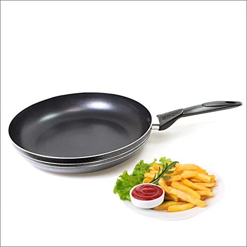 Sartén antiadherente de 28 cm, resistente revestimiento antiadherente, antiarañazos, sartenes para freír huevos, tortillas, crepé, utensilios de cocina, lo mejor para cocinas de inducción eléctricas