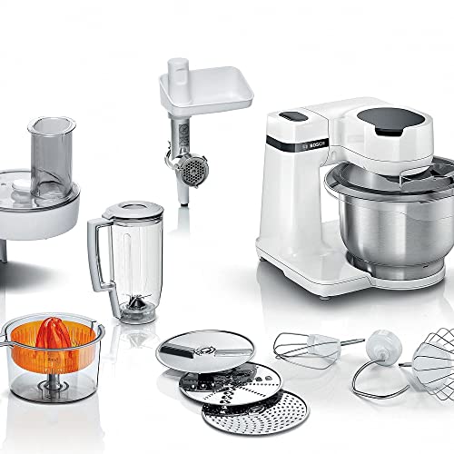 Bosch MUM Serie | 2 - Robot de cocina, potencia de 700 W, 4 velocidades, color blanco