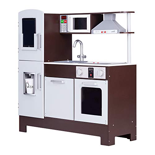 Teamson Kids Cocina Juguete De Madera & Tablero De Escritura con Baterías Gris TD-13411A