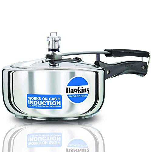 Olla a presión de acero inoxidable Hawkins modelo B60 de 3 litros