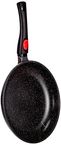 Kamberg Sartén 28 cm, mango extraíble, aluminio fundido, revestimiento piedra antiadherente, todos los incendios, incluida la inducción, sin PFOA