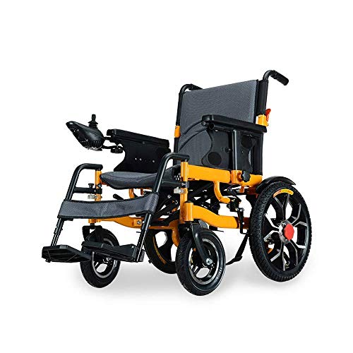 Ancianos Discapacitados Silla de Ruedas eléctrica Plegable Ligera 60 Lbs W/batería Durable Soporta 360 Lbs Marco de aleación de Aluminio de Grado Aeronáutico Más Fuerza Nueva Mejorada con Más Seguro y