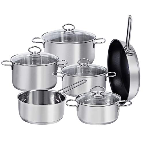 Kopf 125389 Batería de cocina Merkur, 6 piezas, acero inoxidable