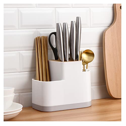 Soporte for utensilios Soporte for cuchillos multifuncional Palillos integrados Estante for cucharas Estante for almacenamiento de cuchillos Suministros de cocina Cuchillo de cocina Soporte for cuchil