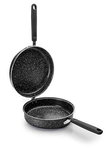 IBILI - Sarten tortilla patatas natura, 24 cms, Aluminio, Antiadherente estilo piedra, Apto para induccion