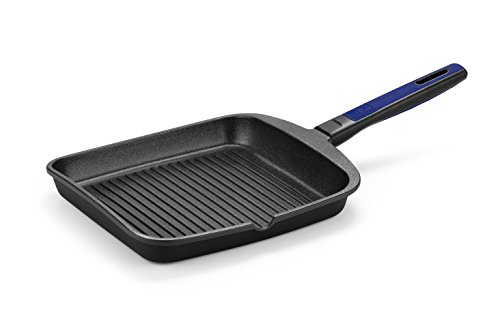 BRA Advanced Grill con rayas, 28 cm, aluminio fundido con antiadherente,sin PFOA,reforzado de rendimiento superior y resistencia a los arañazos y a la abrasión, apta para Inducción [Amazon Exclusive]