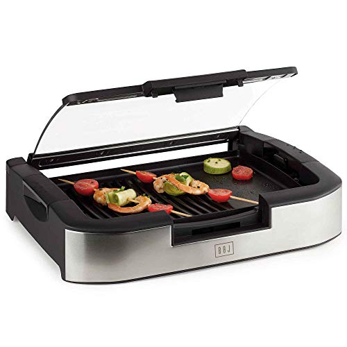 BOJ Barbacoa eléctrica BBC-1800, con tapa, fácil lavado