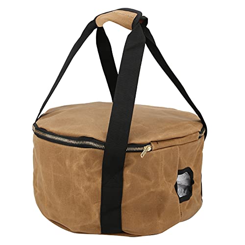 Bolsa de Almacenamiento para ollas, Estufas portátiles de Viaje algodón anticolisión para Viajes de Campamento para Personas(Mud Color)