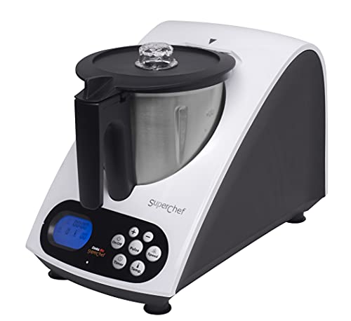 Superchef Robot de Cocina VA1500 Cook&MIx, 1100w+500w, jarra de 2 litros de capacidad real, 10 velocidades, de 40º a 110º