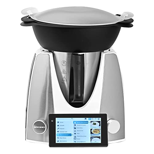 NewKern KE-7001 Robot de Cocina Multifunción, 12 Programas, 1800W, Capacidad 4l, Incluye Vaporera y Recetas Guiadas