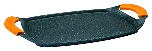 IBILI - Grill plancha basic stone, 47 x 29 cms, Aluminio fundido, Antiadherente estilo piedra, Apto para induccion