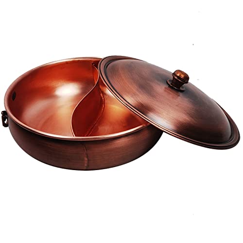 Olla Vintage, olla caliente de cobre, olla caliente china, olla for sopa, utensilios de cocina for 2-12 personas, reunión familiar, 26cm yubin1993 (Color : 36cm)
