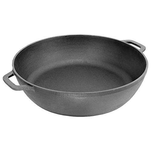 Fundición sartenes sartenes sartenes Schmorpfanne Servierpfanne Ø 26 cm, 28 cm, hierro fundido, negro, 26 cm