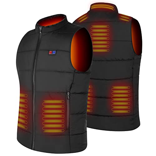 Glifetoy Chaleco Calefactable Hombre Mujer Carga USB Chaquetas Con Calefaccion 8 Zonas de Calentamiento Chaleco Caza EléCtrico Chaqueta Calefactable para Senderismo, Moto (Sin Batería)-XL