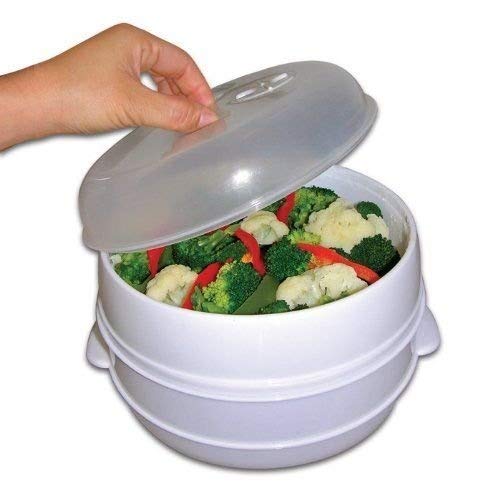 Maxell Power CE Olla para MICROONDAS Doble PRESION COCINAR AL Vapor SIN Aceite Sano MICROVAP