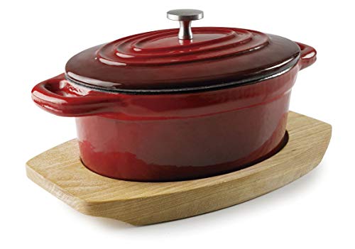 Lacor 25857 Cacerola oval, Iron, Rojo Degradado