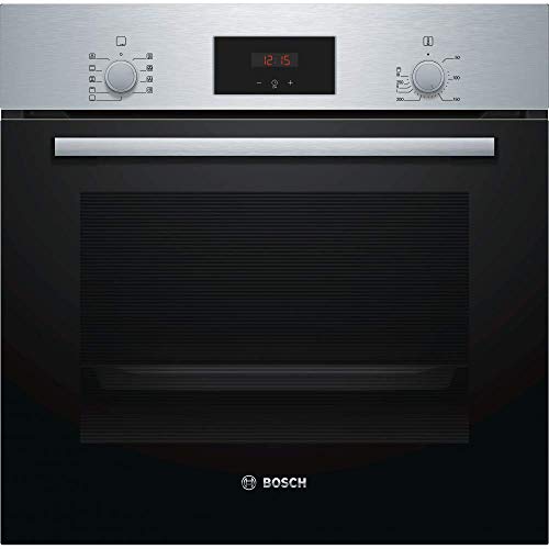 Bosch HBF114BSO - Horno empotrado - Cocina autosuficiente con aire caliente 3D - Estufa con temporizador - Acero inoxidable