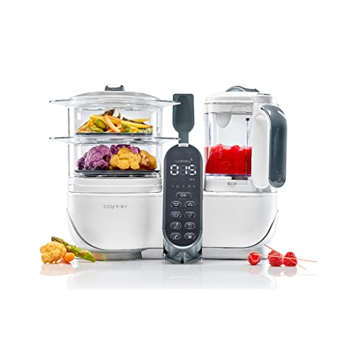Babymoov Nutribaby(+), Robot Multifunción 6 en 1, Vaporera, Batidora, Gran Capacidad para el Bebé, Óptimo para la Cocina por Lotes, Blanco